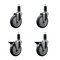 Service Caster 5'' Thermoplastic Rubber Wheel Swivel 1-1/4'' Expanding Stem Caster Set 2 Brakes, 4PK SCC-EX20S514-TPRB-2-PLB-2-114 - alternate 1